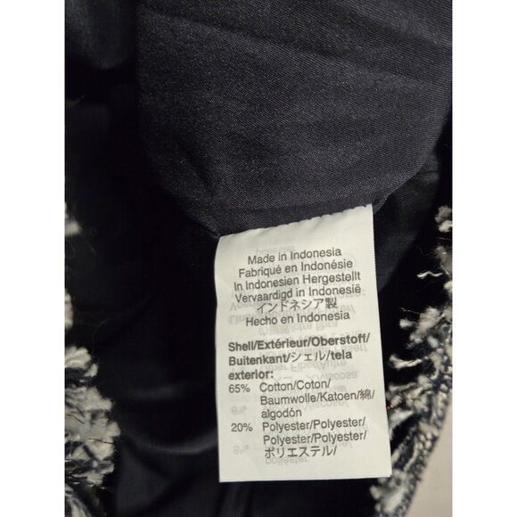 J Crew Womens Size 6 Navy Blue Metallic Fringe Tweed Sheath Dress Classic Career - Picture 6 of 8